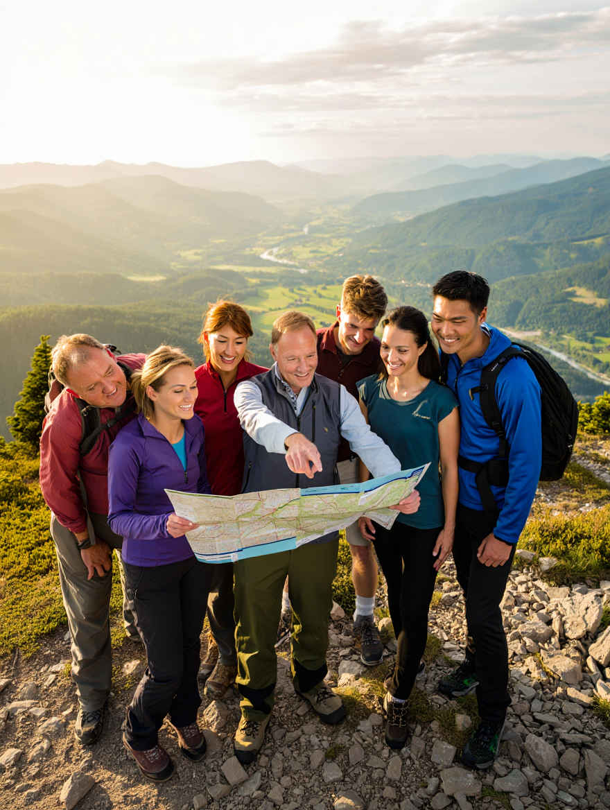 Das Horizonte Deutschland Team bei einer geführten Wanderung in den Bayerischen Alpen